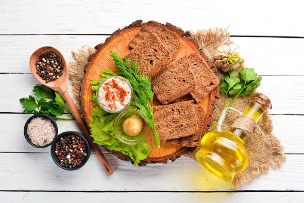 Deska z apetycznym jedzeniem